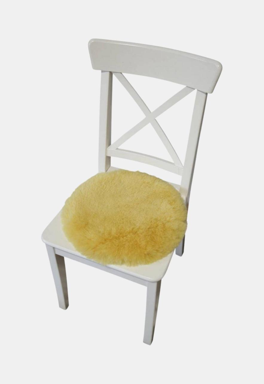 Lambskin Seat Cushion Ø 40 cm Grizzly