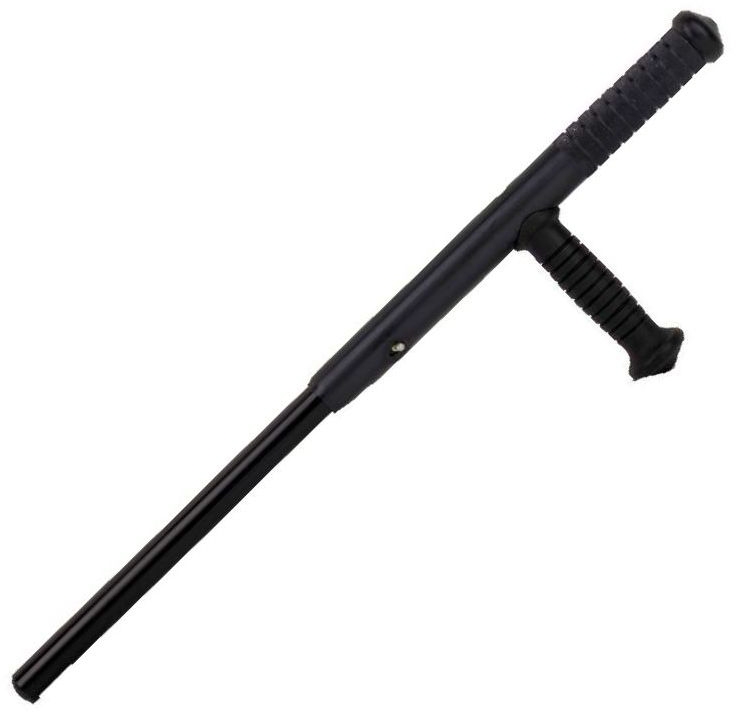 Teleskop Tonfa schwarz Metall Schlagstock
